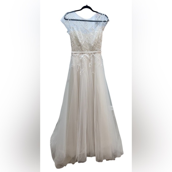 MIRA ZWILLINGER Wedding Dress ~ FLAW see last photos $10,000 Dress - Picture 5 of 16